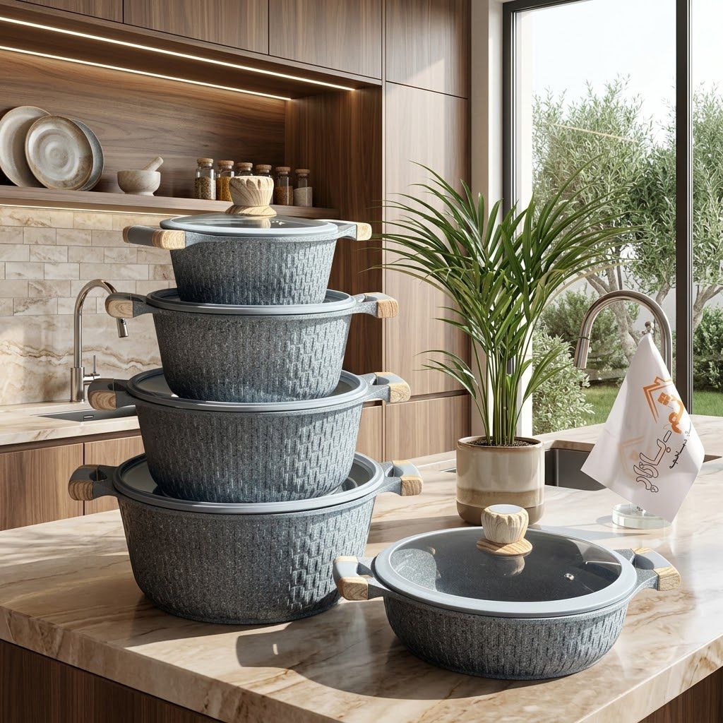 Luxury Granite Non-Stick Cookware Set - 5PCS