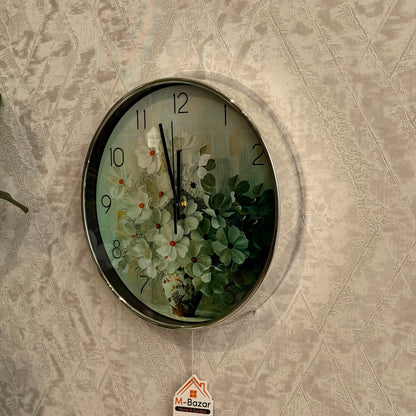 Luxury Floral Wall Clock