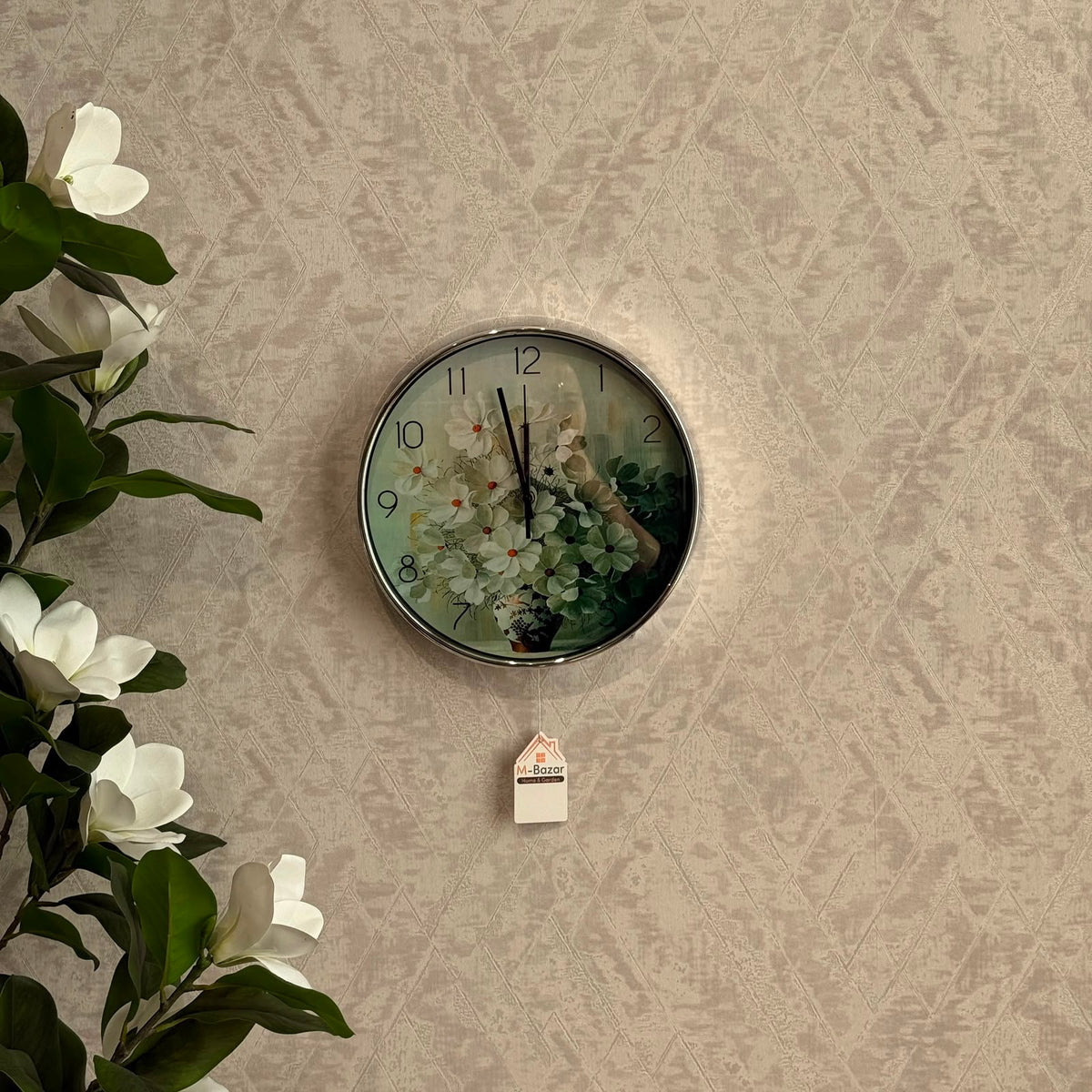 Luxury Floral Wall Clock