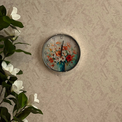 Luxury Floral Wall Clock