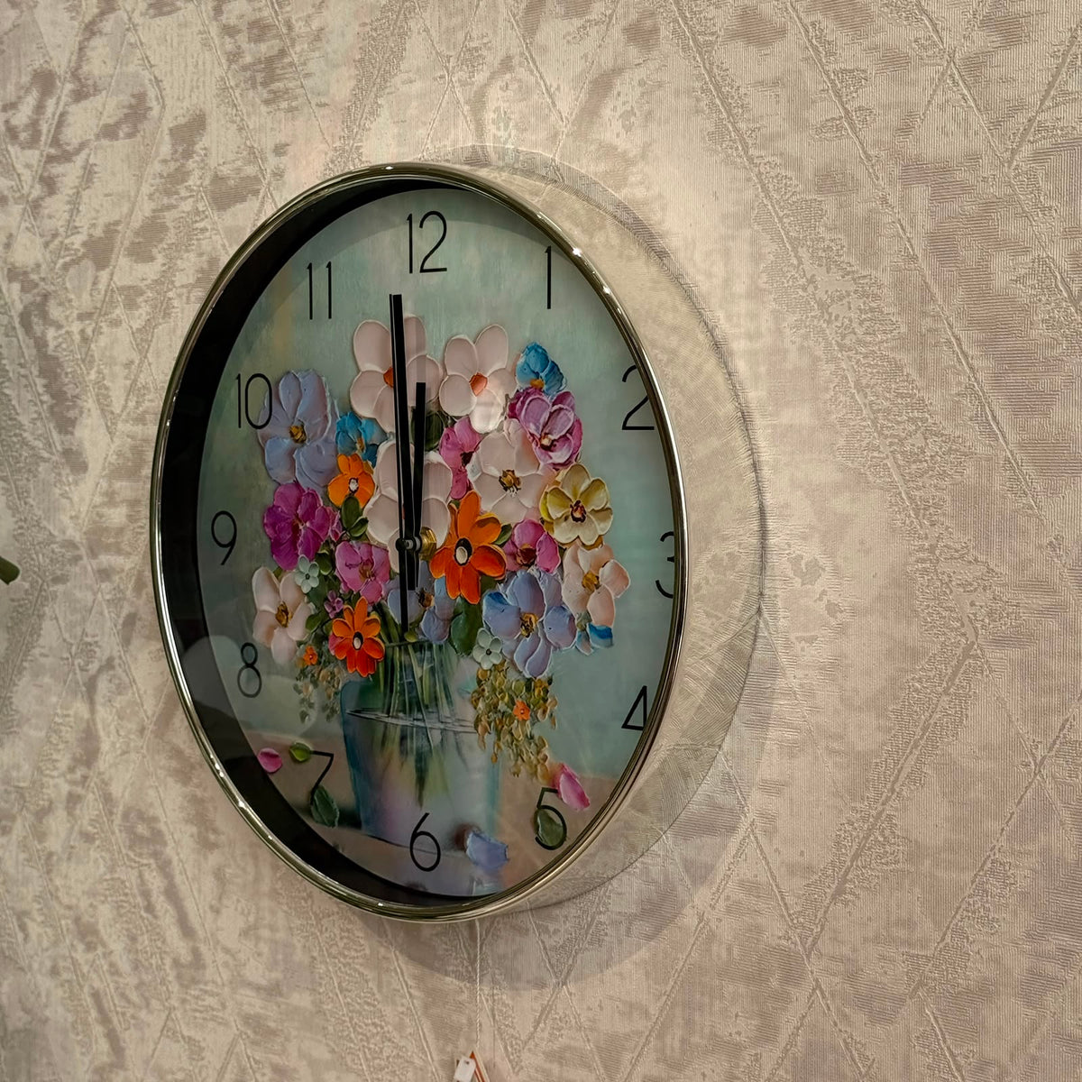 Luxury Floral Wall Clock