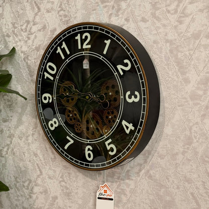 Vintage Industrial Gear Wall Clock