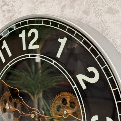 Vintage Industrial Gear Wall Clock