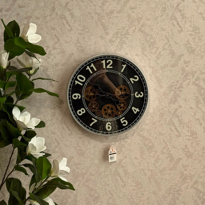 Vintage Industrial Gear Wall Clock