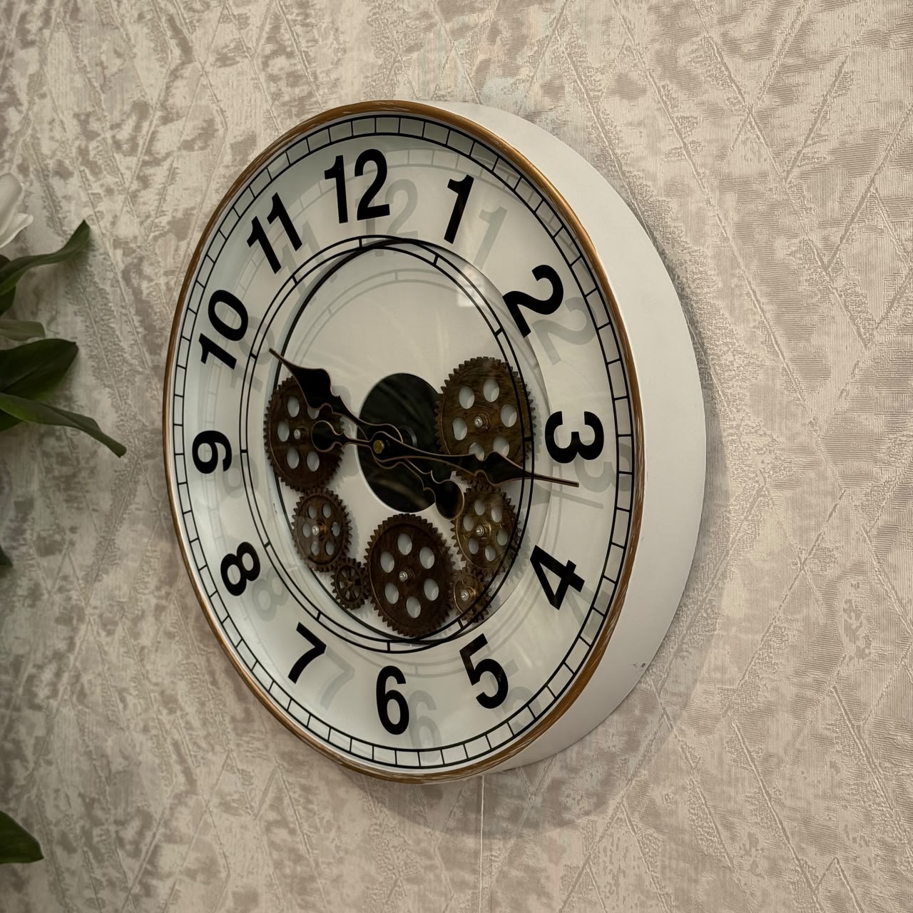 Vintage Industrial Gear Wall Clock