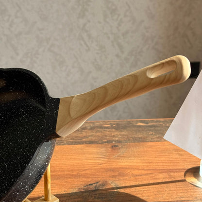 Non-Stick Granite Frying Pan with Wooden Handle