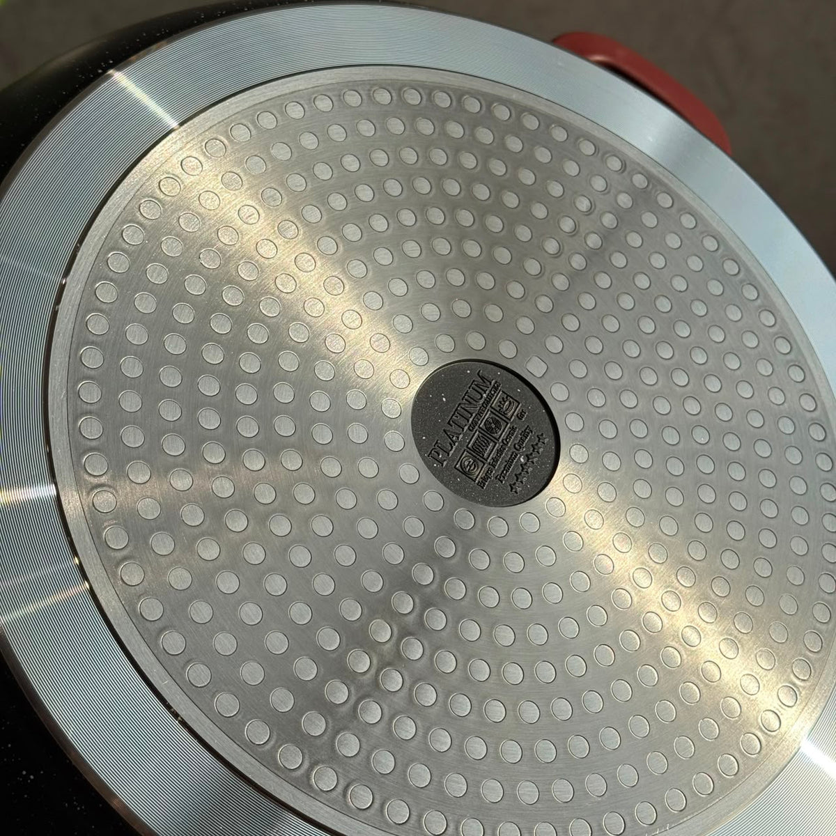 2-Sized Granite Non-Stick Cooking Pot with Glass Lid Induction Base