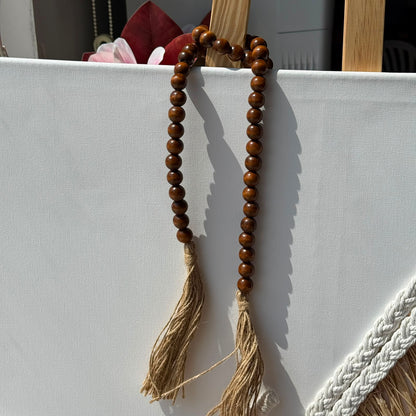 Handcrafted Natural Wood Bead Garland Collection