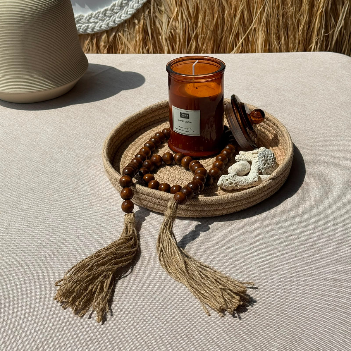 Handcrafted Natural Wood Bead Garland Collection