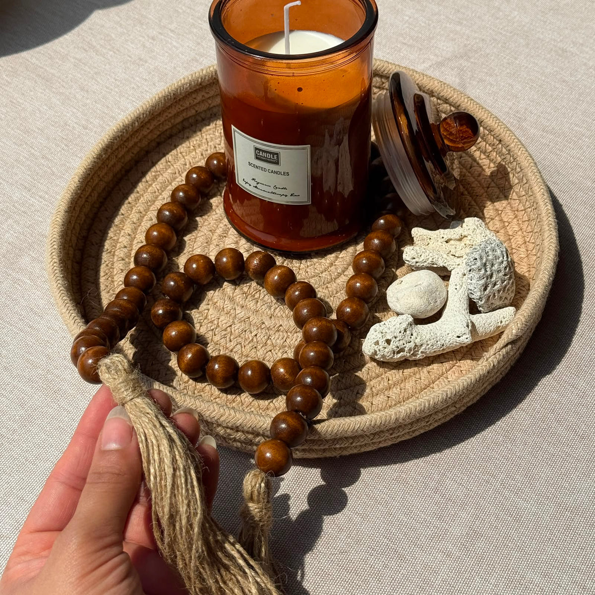 Handcrafted Natural Wood Bead Garland Collection