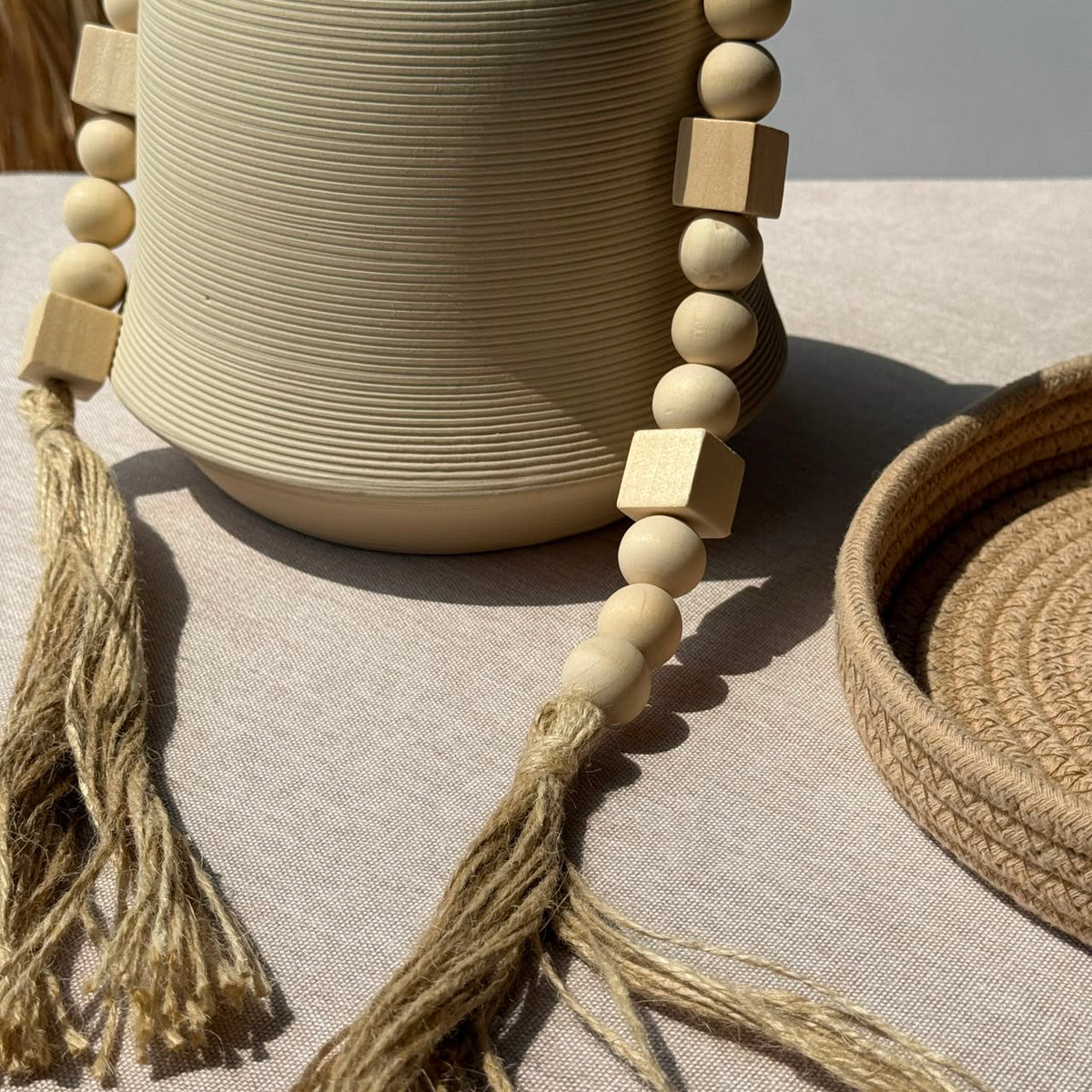 Handcrafted Natural Wood Bead Garland Collection