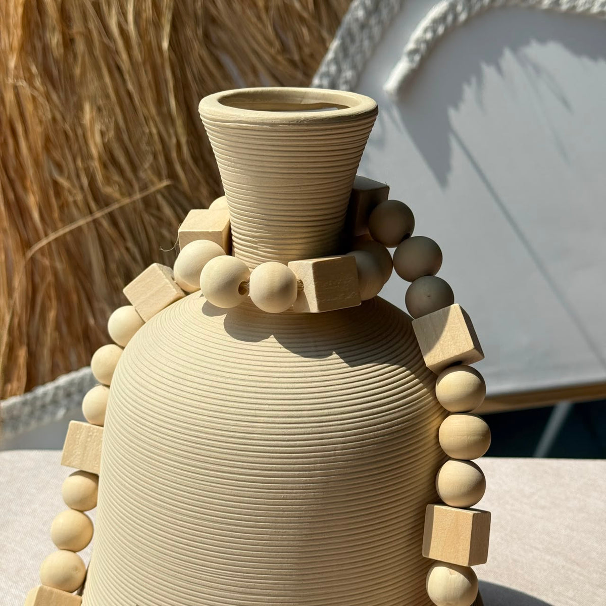 Handcrafted Natural Wood Bead Garland Collection