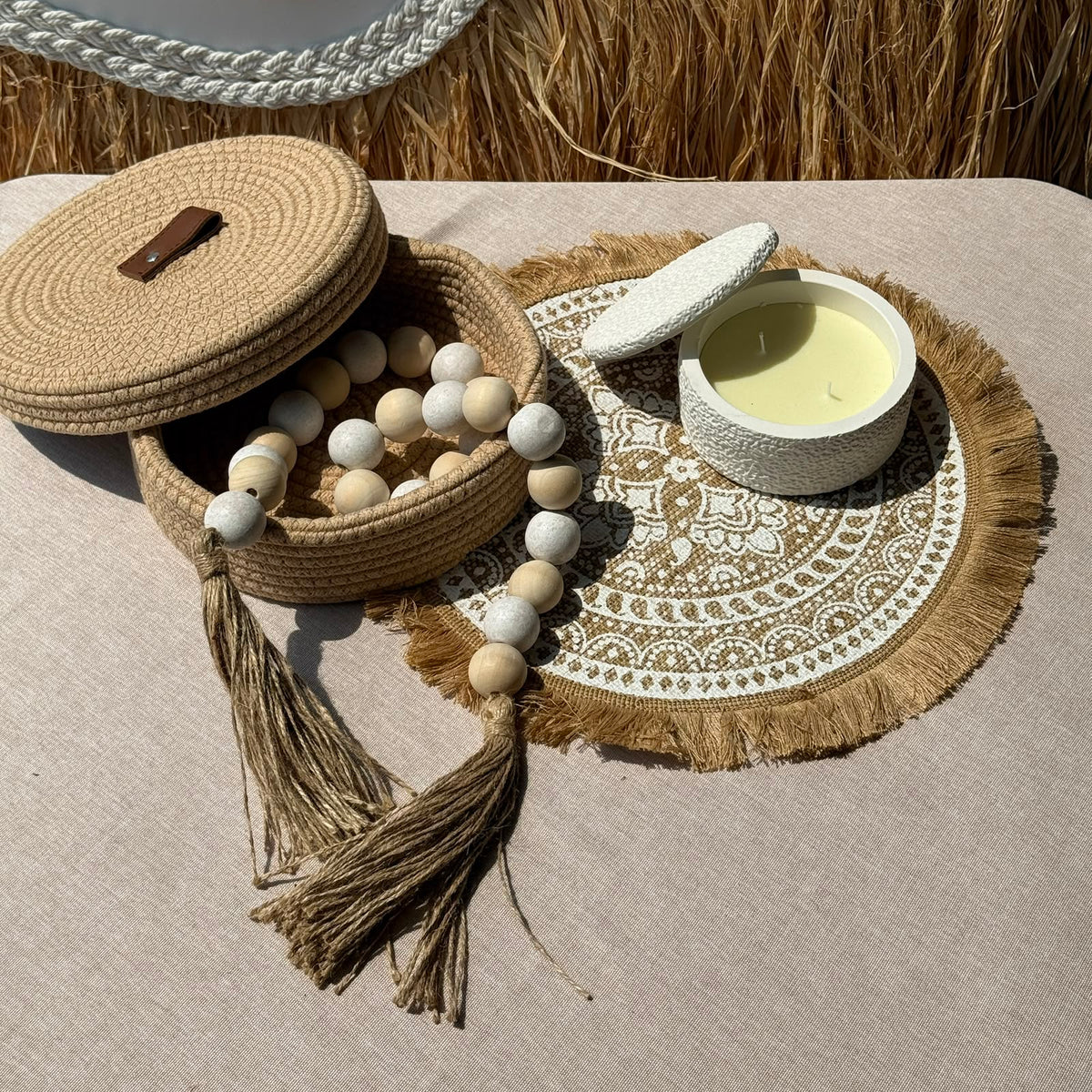 Handcrafted Natural Wood Bead Garland Collection