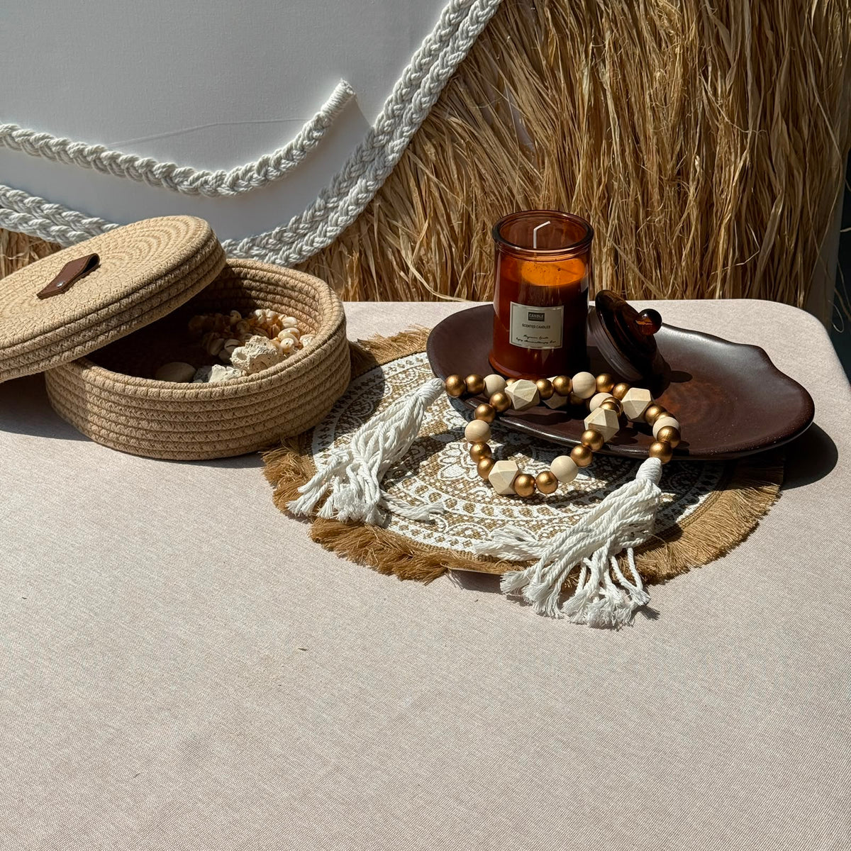 Handcrafted Natural Wood Bead Garland Collection