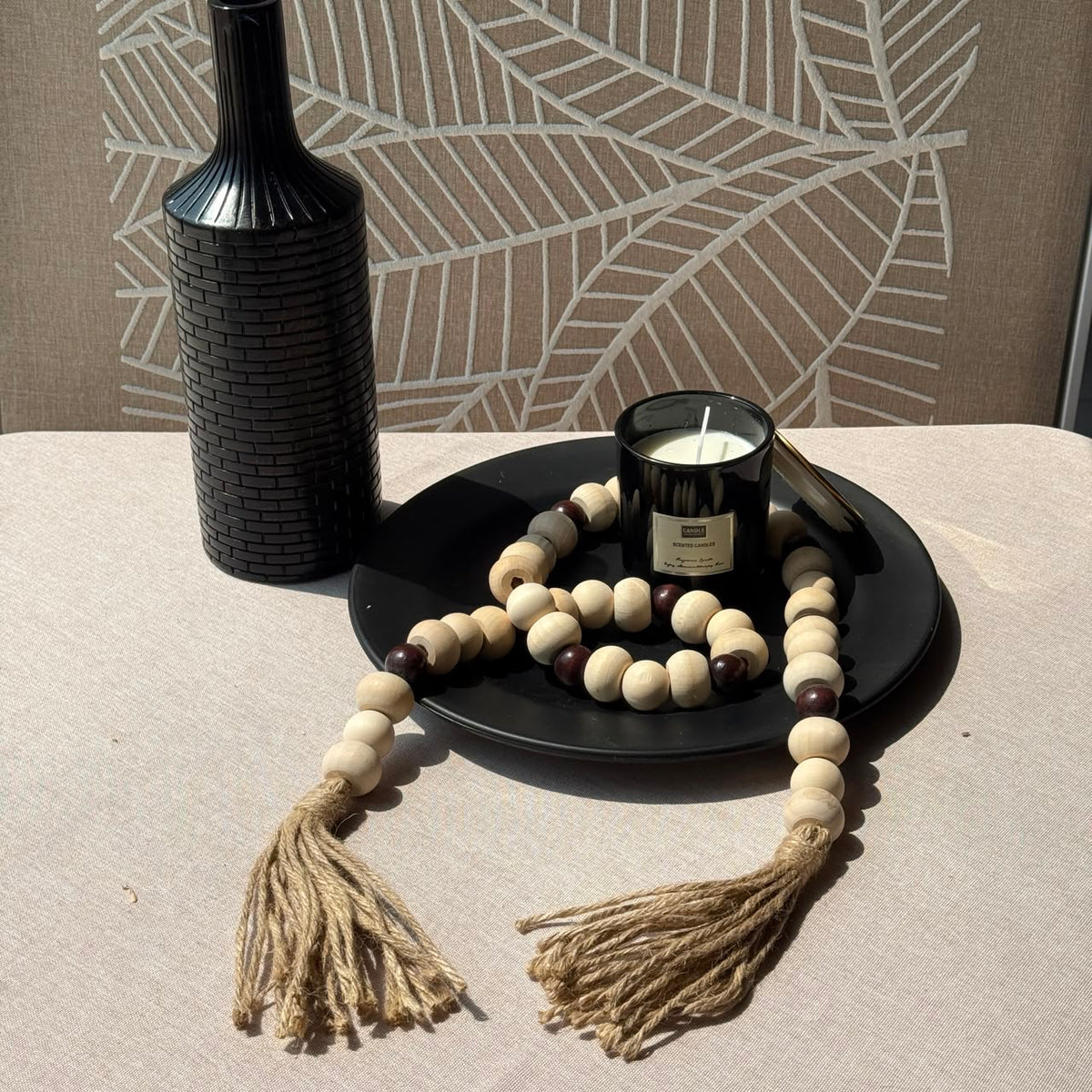 Handcrafted Natural Wood Bead Garland Collection