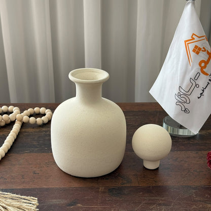 Minimalist Spherical Stopper Ceramic Bottle Vases