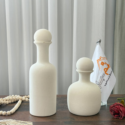 Minimalist Spherical Stopper Ceramic Bottle Vases