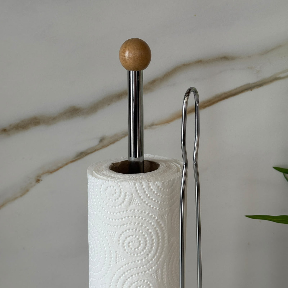 Modern Countertop Table Napkin Holder with Wood Accents