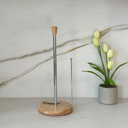 Modern Countertop Table Napkin Holder with Wood Accents