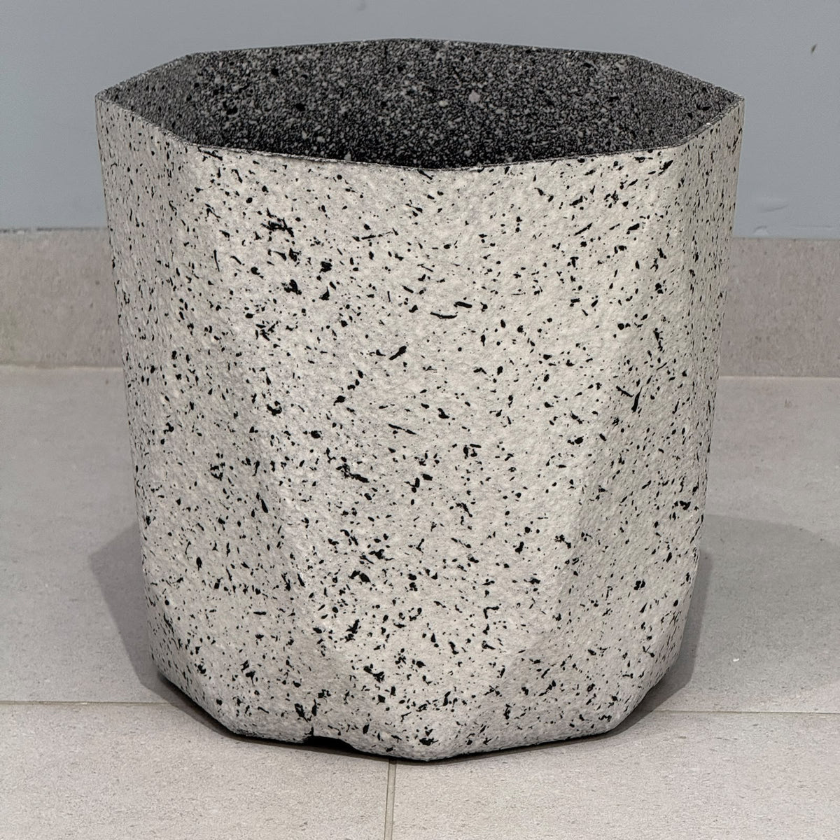 Modern Geometric Terrazzo-Effect Planters