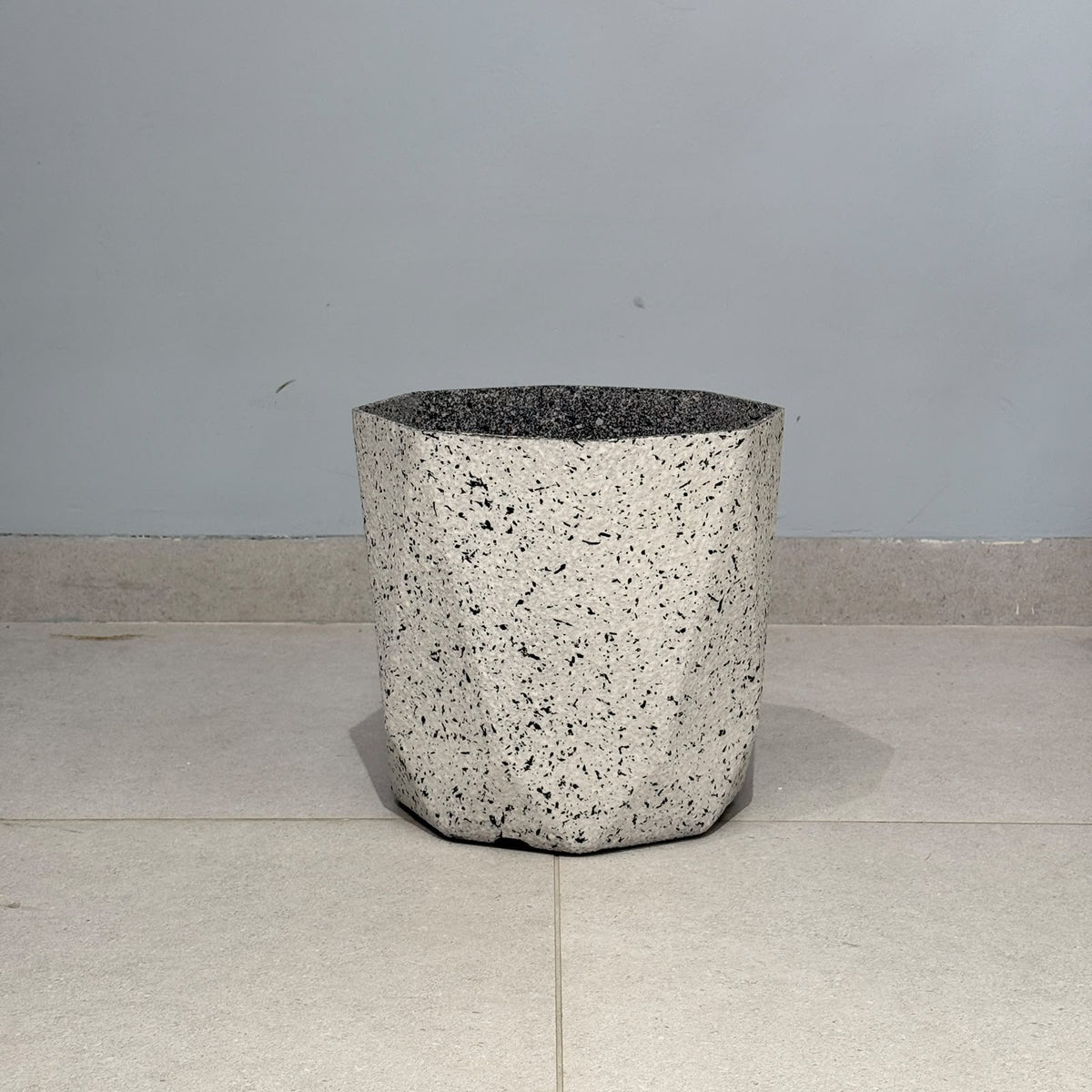 Modern Geometric Terrazzo-Effect Planters
