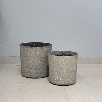 Modern Circle Geometric Terrazzo-Effect Planters