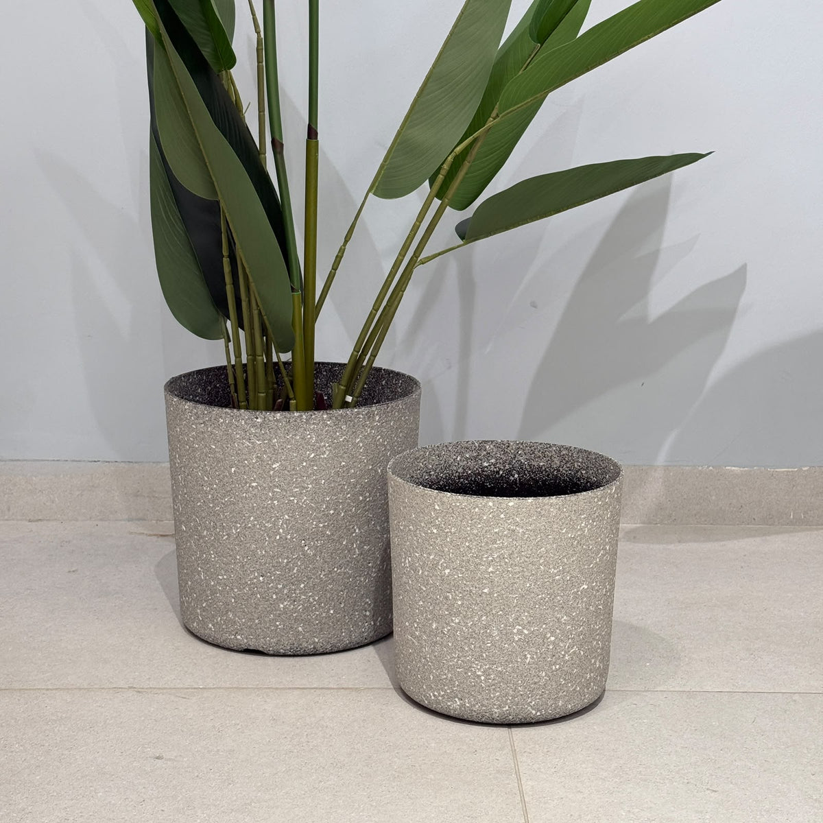 Modern Circle Geometric Terrazzo-Effect Planters