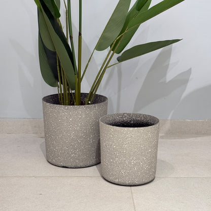 Modern Circle Geometric Terrazzo-Effect Planters