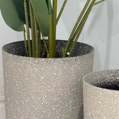 Modern Circle Geometric Terrazzo-Effect Planters