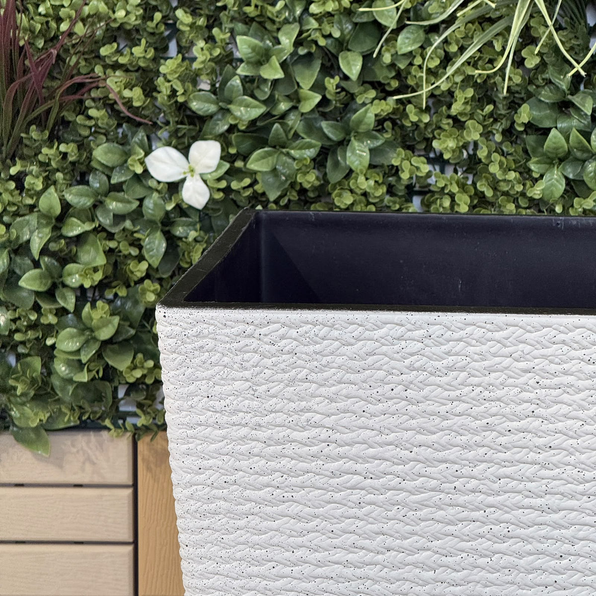 Modern Tapered Woven-Texture Planter Collection