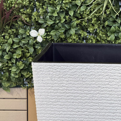 Modern Tapered Woven-Texture Planter Collection