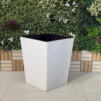 Modern Tapered Woven-Texture Planter Collection