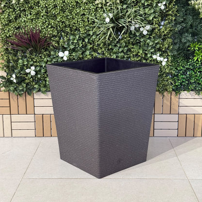 Modern Tapered Woven-Texture Planter Collection