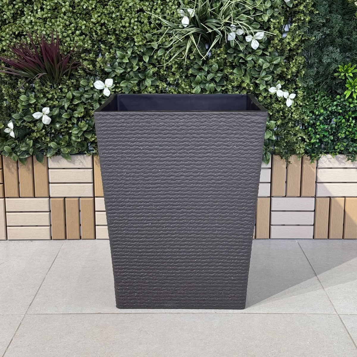 Modern Tapered Woven-Texture Planter Collection