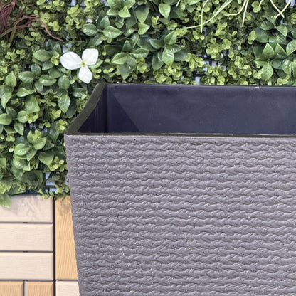 Modern Tapered Woven-Texture Planter Collection
