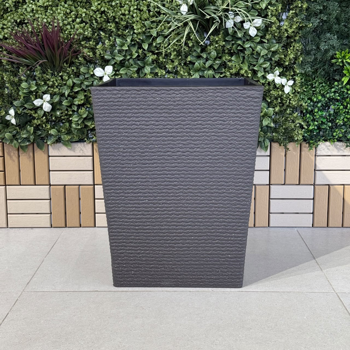 Modern Tapered Woven-Texture Planter Collection
