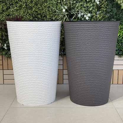 Modern Tapered Texture Planter Collection
