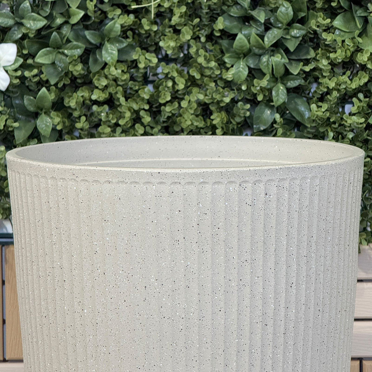 Fluted Ribbed Round Tall Planter