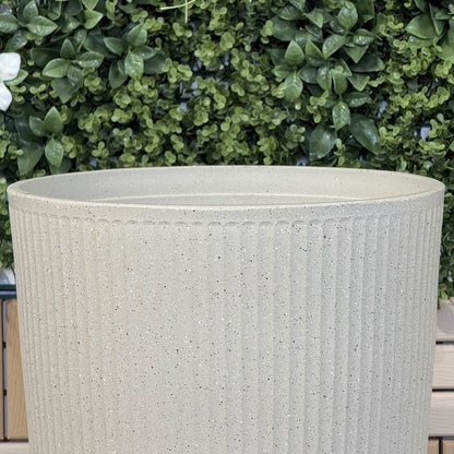 Fluted Ribbed Round Tall Planter