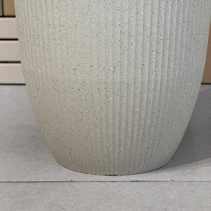 Fluted Ribbed Round Tall Planter