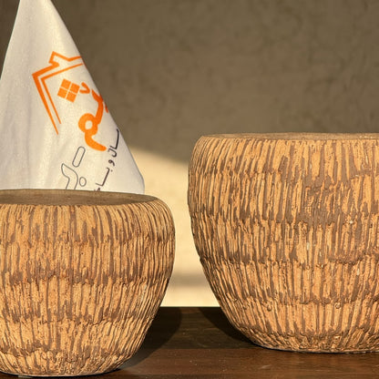 2-Sized Stone-Style Plant Pot / Vase