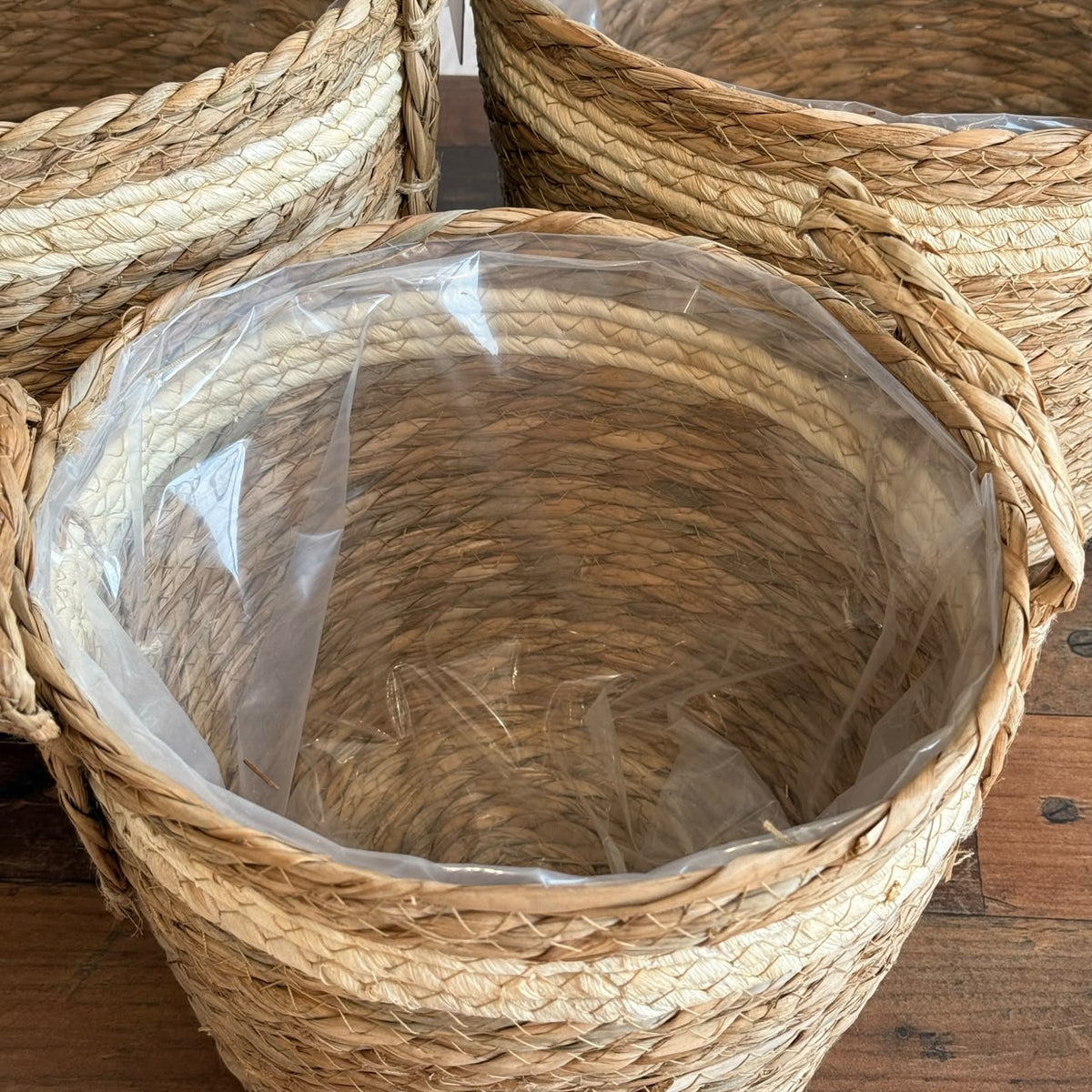 Handwoven Seagrass Storage Baskets Set