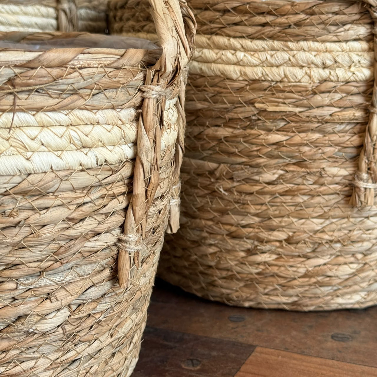 Handwoven Seagrass Storage Baskets Set