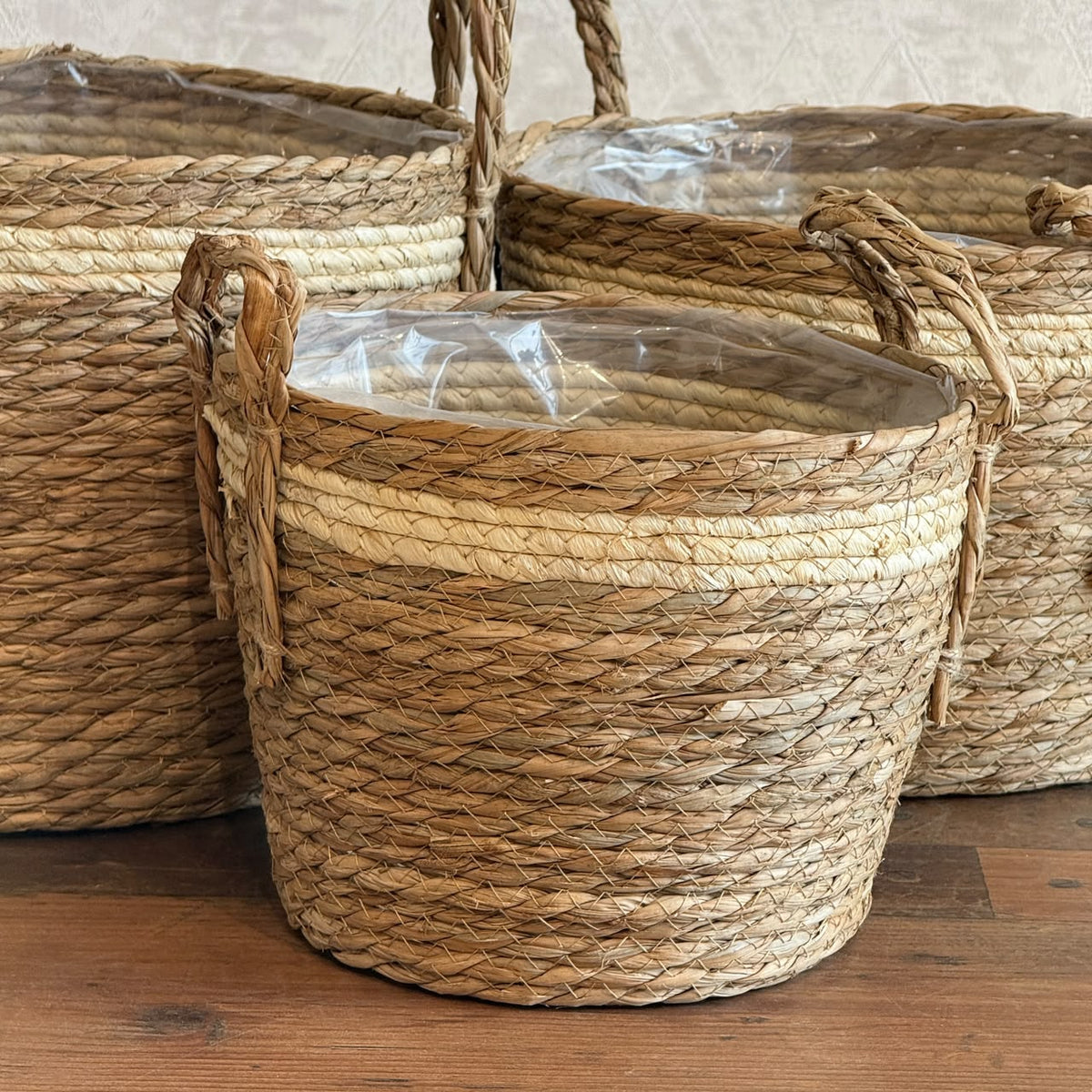 Handwoven Seagrass Storage Baskets Set