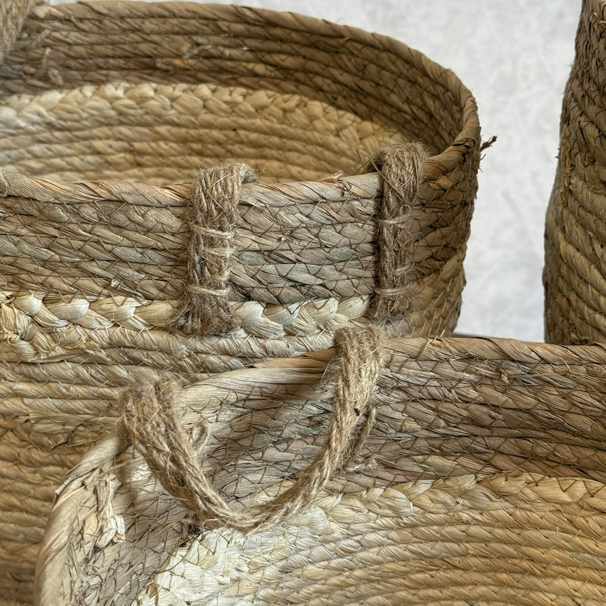 Handwoven Seagrass Storage Baskets Set