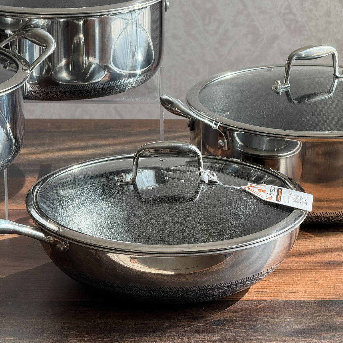 Premium Honeycomb Tri-Ply Stainless Steel Cookware Collection