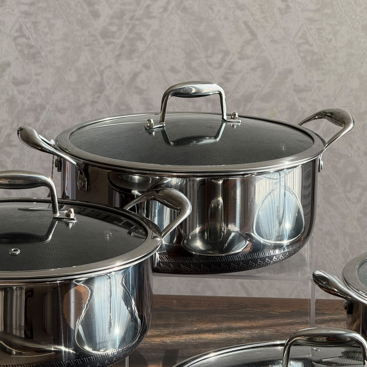 Premium Honeycomb Tri-Ply Stainless Steel Cookware Collection