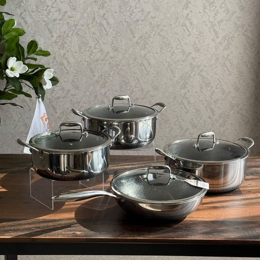 Premium Honeycomb Tri-Ply Stainless Steel Cookware Collection