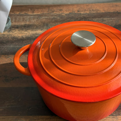 Classic Enamel Cast Iron Cooking Pot With Lid