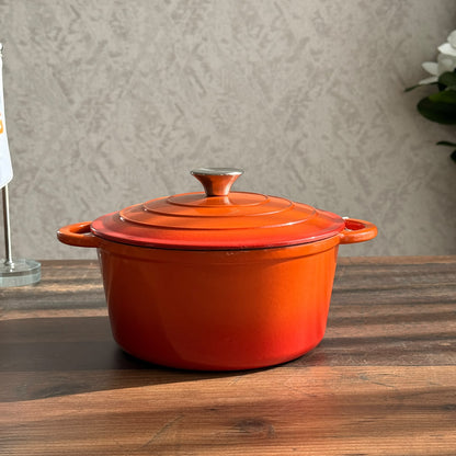 Classic Enamel Cast Iron Cooking Pot With Lid